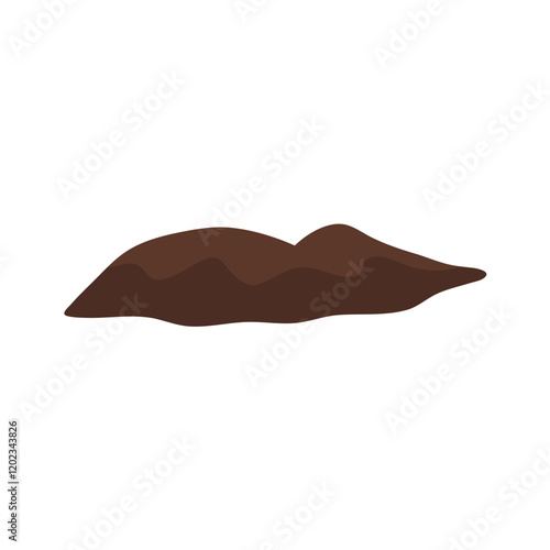 Pile of soil. Vector illustration.