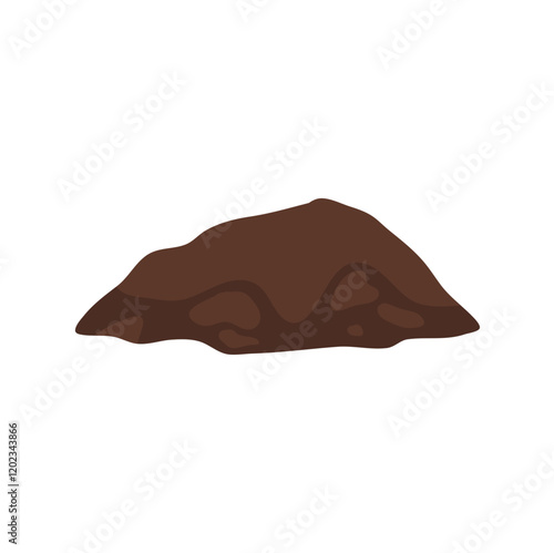 Pile of soil. Vector illustration.