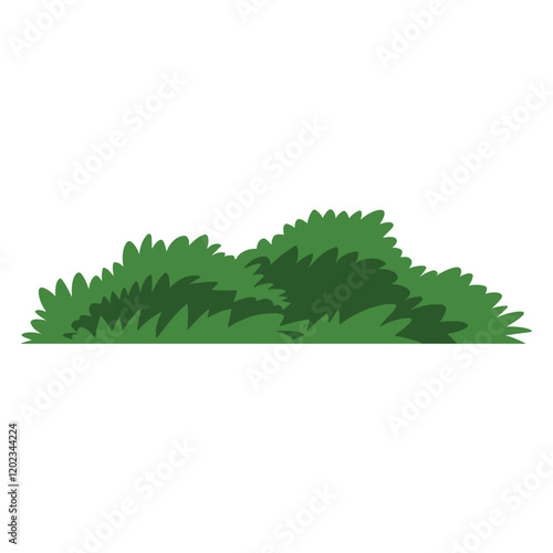 Bush icon. Simple green bush symbol isolated on a white background. Vector illustration.