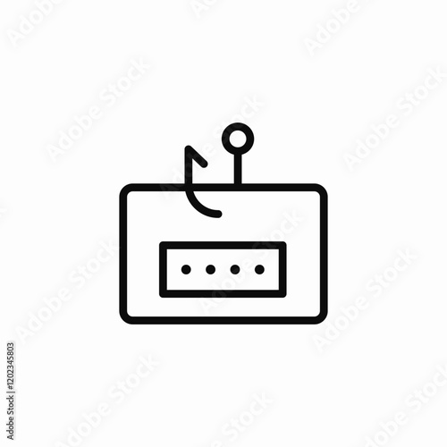 password fraud icon sign vector