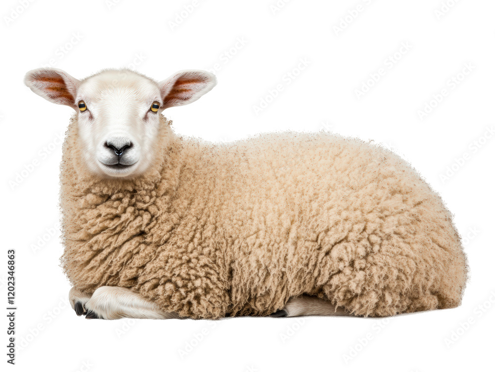 Fototapeta premium Isolated White Sheep