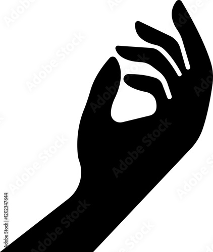 Human hand gestures, positions, signs icon in flat. isolated on transparent background Ideal arm, graphics showcasing expression pointing finger and strong fist vector for apps or website