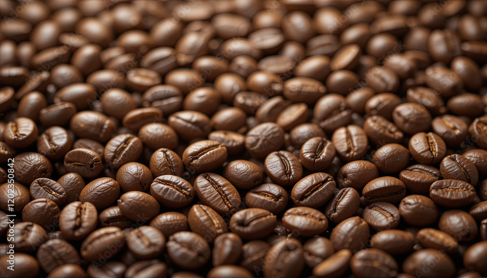 Dark roasted coffee beans are displayed with rich brown hues and glossy surfaces, emphasizing their quality and freshness. Perfect for coffee enthusiasts looking to brew Dark roasted coffee beans are displayed with rich brown hues and glossy surfaces, emphasizing their quality and freshness. Perfect for coffee enthusiasts looking to brew