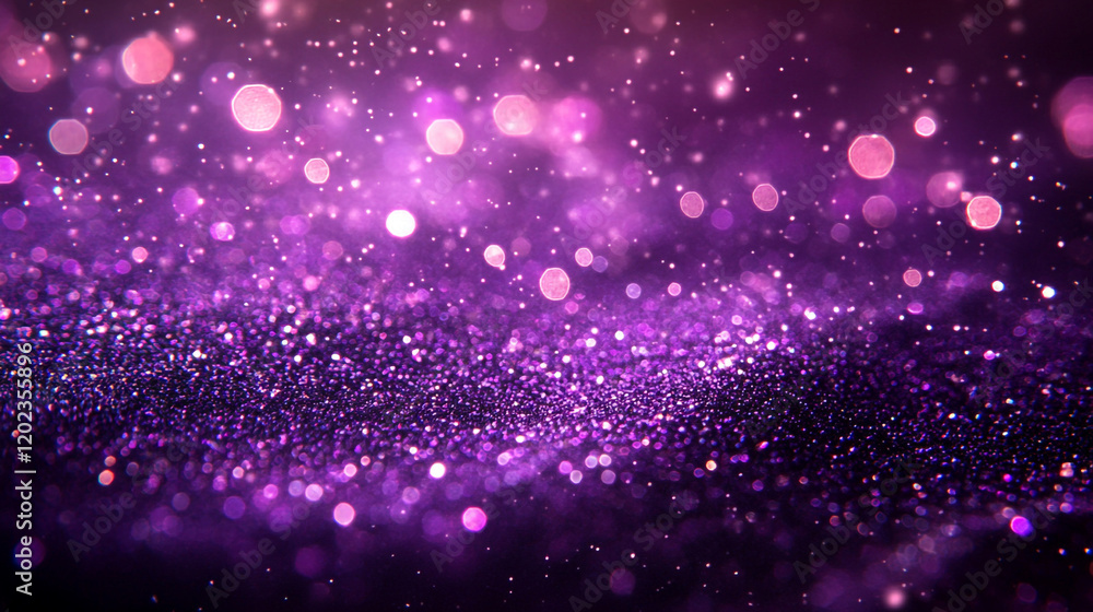 Dazzling purple sparkles create a magical atmosphere in a festive setting Dazzling purple sparkles create a magical atmosphere in a festive setting