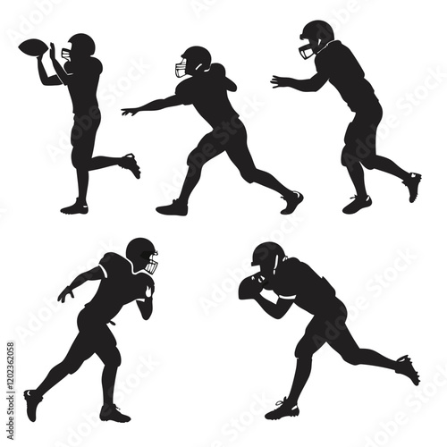 Basketball Player Silhouettes Set - Dynamic Sports Poses and Actions for Soccer Themes, Fitness Designs, and Athletic Project