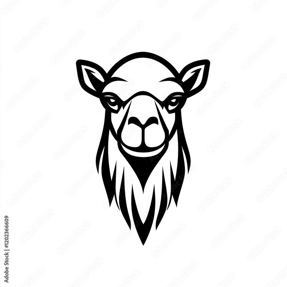 Camel head, desert animal, vector illustration, graphic design, logo Camel head, desert animal, vector illustration, graphic design, logo