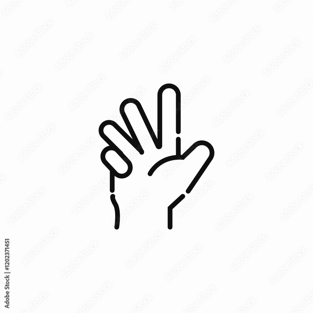 finger counting icon sign vector finger counting icon sign vector