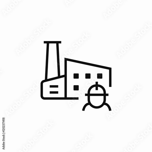 factory work icon sign vector