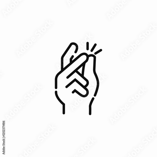 finger snap icon sign vector