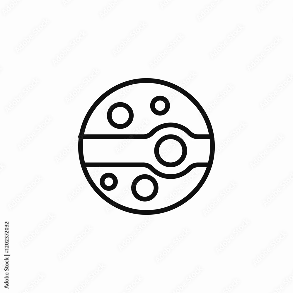 Obraz premium jupiter planet icon sign vector