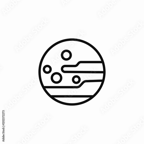 mars planet icon sign vector