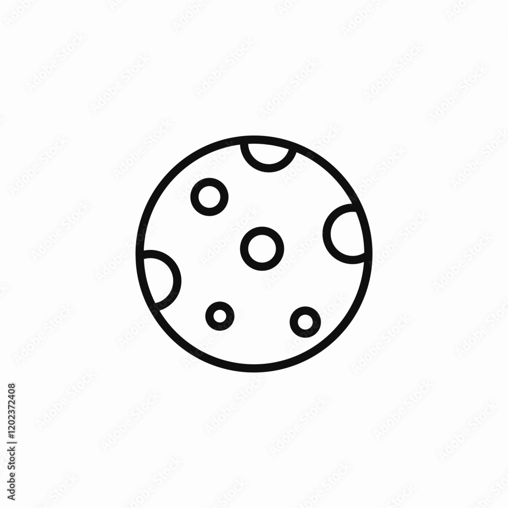 moon planet icon sign vector moon planet icon sign vector