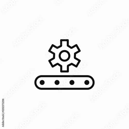 programmed conveyor icon sign vector