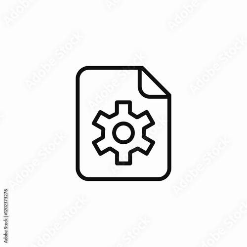 setting paper icon sign vector