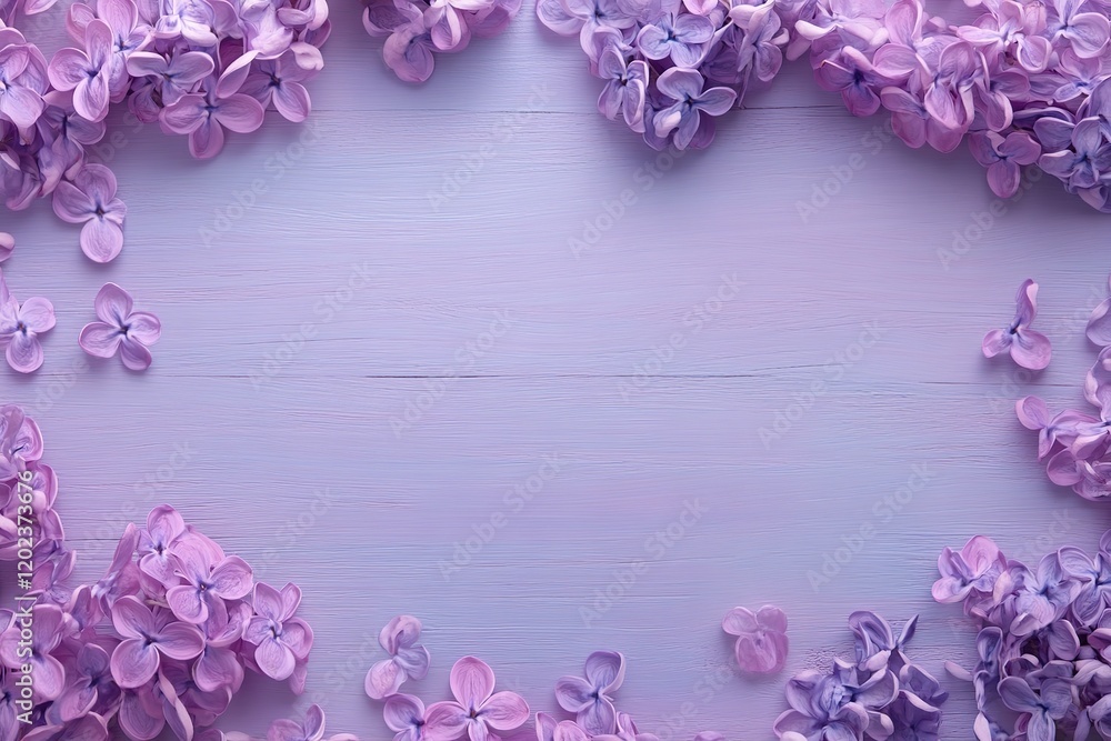 Beautiful lilac flowers with space for text Beautiful lilac flowers with space for text