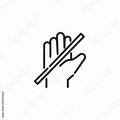 stick holding icon sign vector