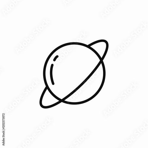 uranus planet icon sign vector