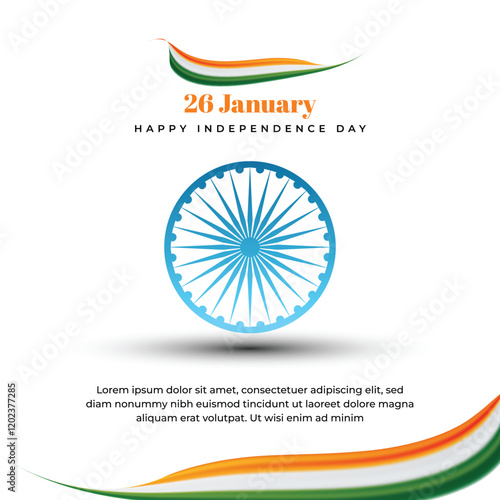 Happy Republic Day Instagram Poster Design photo