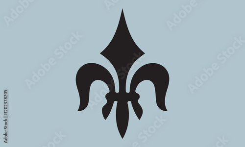 Heraldic symbol fleur de lis art vector illustration Hand drawn lettering phrase, Calligraphy t shirt design, Isolated on white background, Files for Cutting Cricut and Silhouette, EPS 10