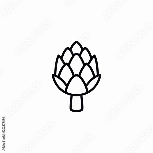 artichoke piece icon sign vector