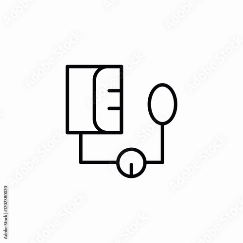 blood pressure meter icon sign vector