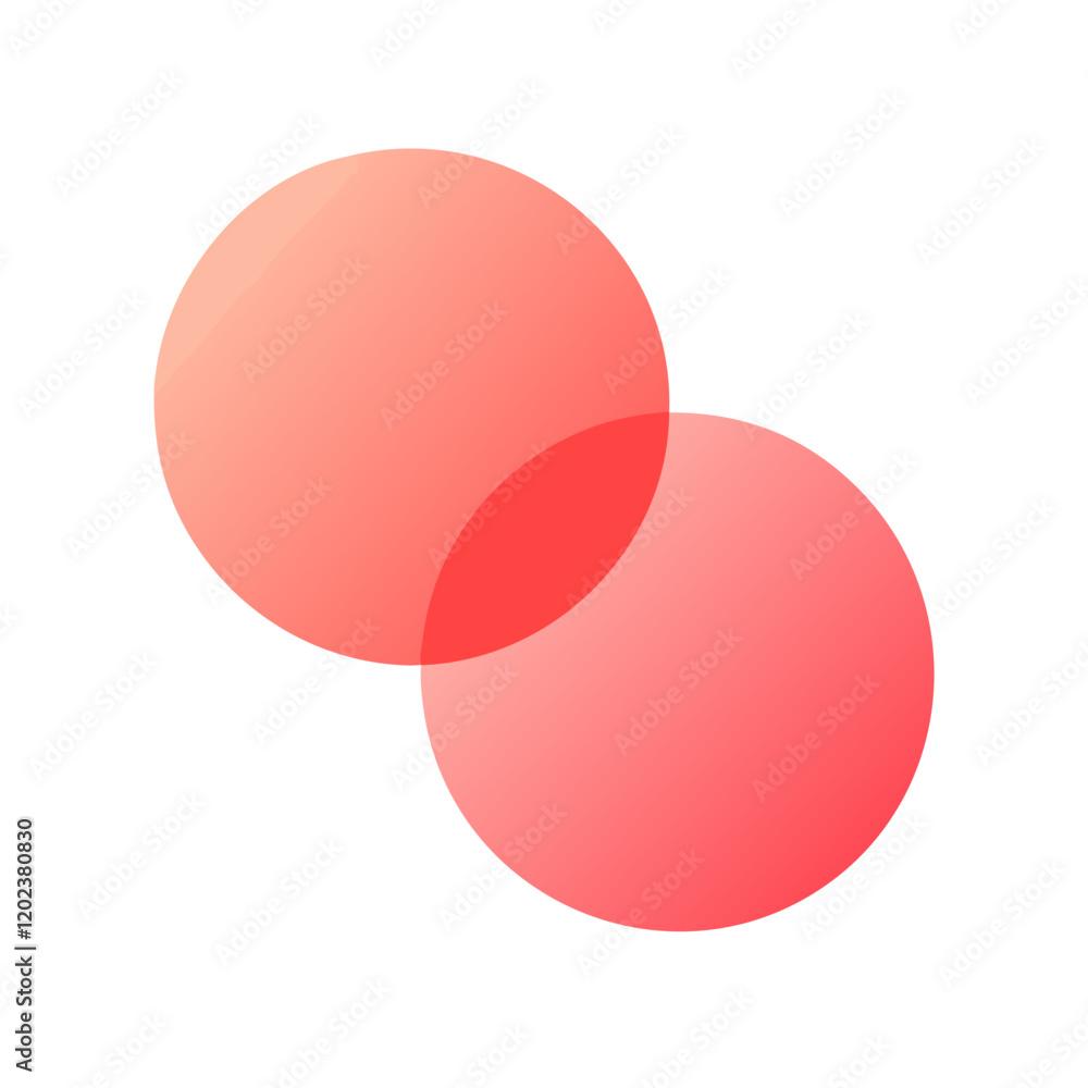 Gradient red overlapping circular icons Gradient red overlapping circular icons