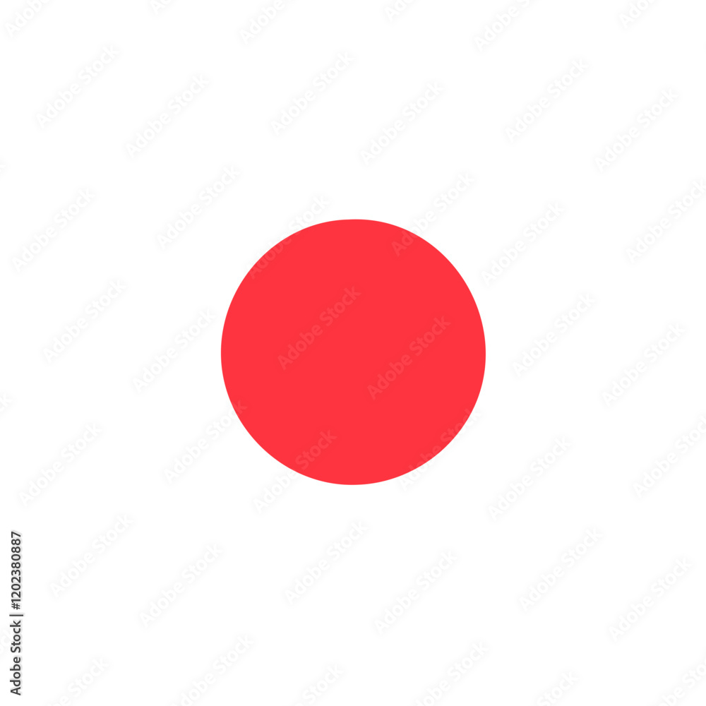 Minimalistic red circular icon Minimalistic red circular icon
