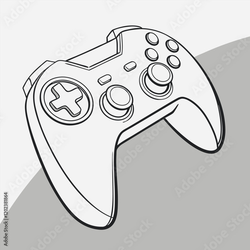 Minimalistic 3D visual of a digital game controller