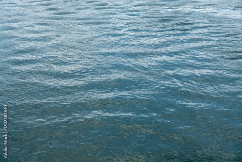 Obraz na płótnie Blue abstract water surface with small waves and ripples w salonie