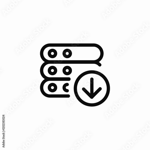 server download icon sign vector