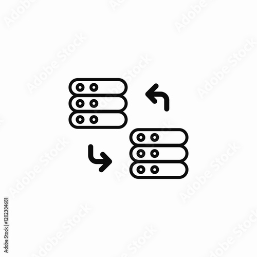 server transfer icon sign vector