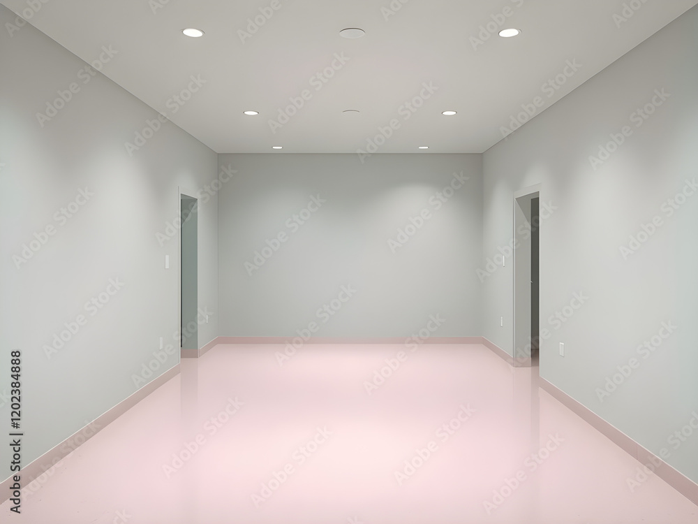 Fototapeta premium pastel colored liminal space, 3d render