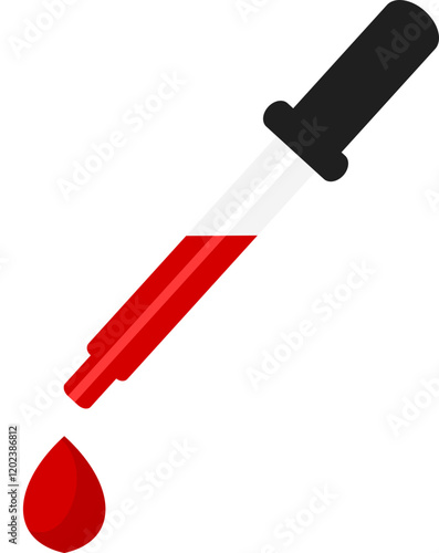 serum dropper illustration
