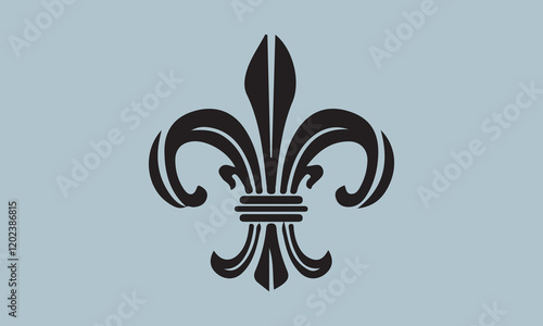 Heraldic symbol fleur de lis art vector illustration Hand drawn lettering phrase, Calligraphy t shirt design, Isolated on white background, Files for Cutting Cricut and Silhouette, EPS 10