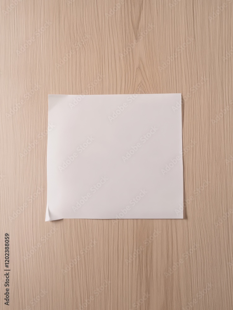Blank Paper on Wooden Surface - A clean, white sheet of paper rests on a light brown wooden table. Simple, minimalist background. Blank Paper on Wooden Surface - A clean, white sheet of paper rests on a light brown wooden table. Simple, minimalist background.