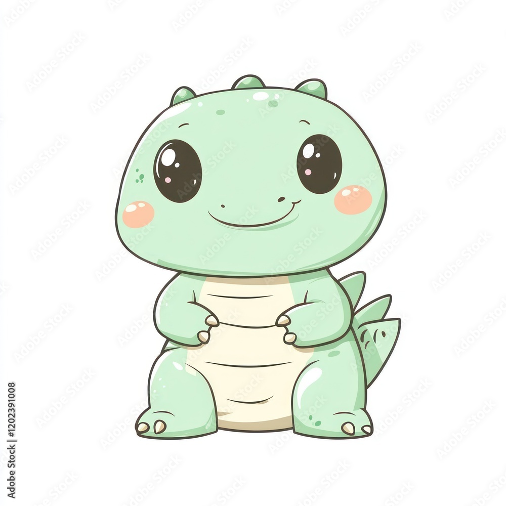 Obraz premium Cute cartoon dinosaur illustration, children's book, design