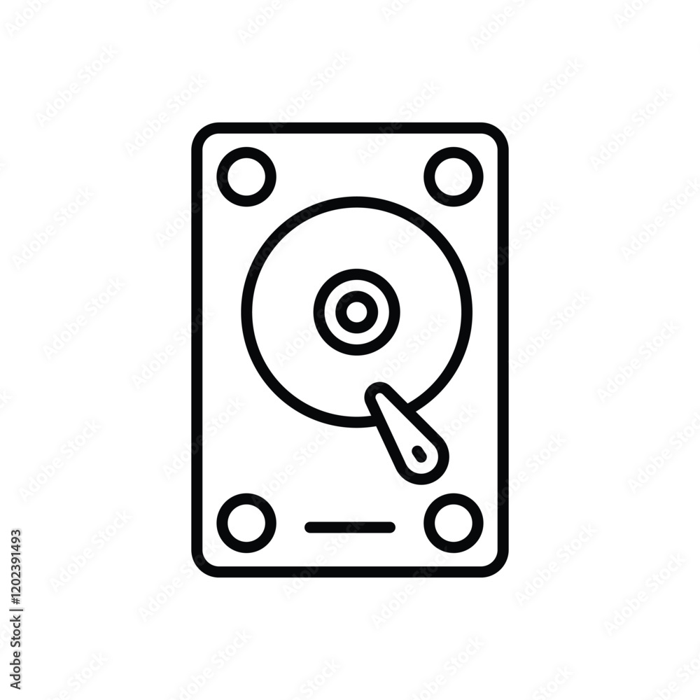 Hard Disk vector icon stock illustration Hard Disk vector icon stock illustration