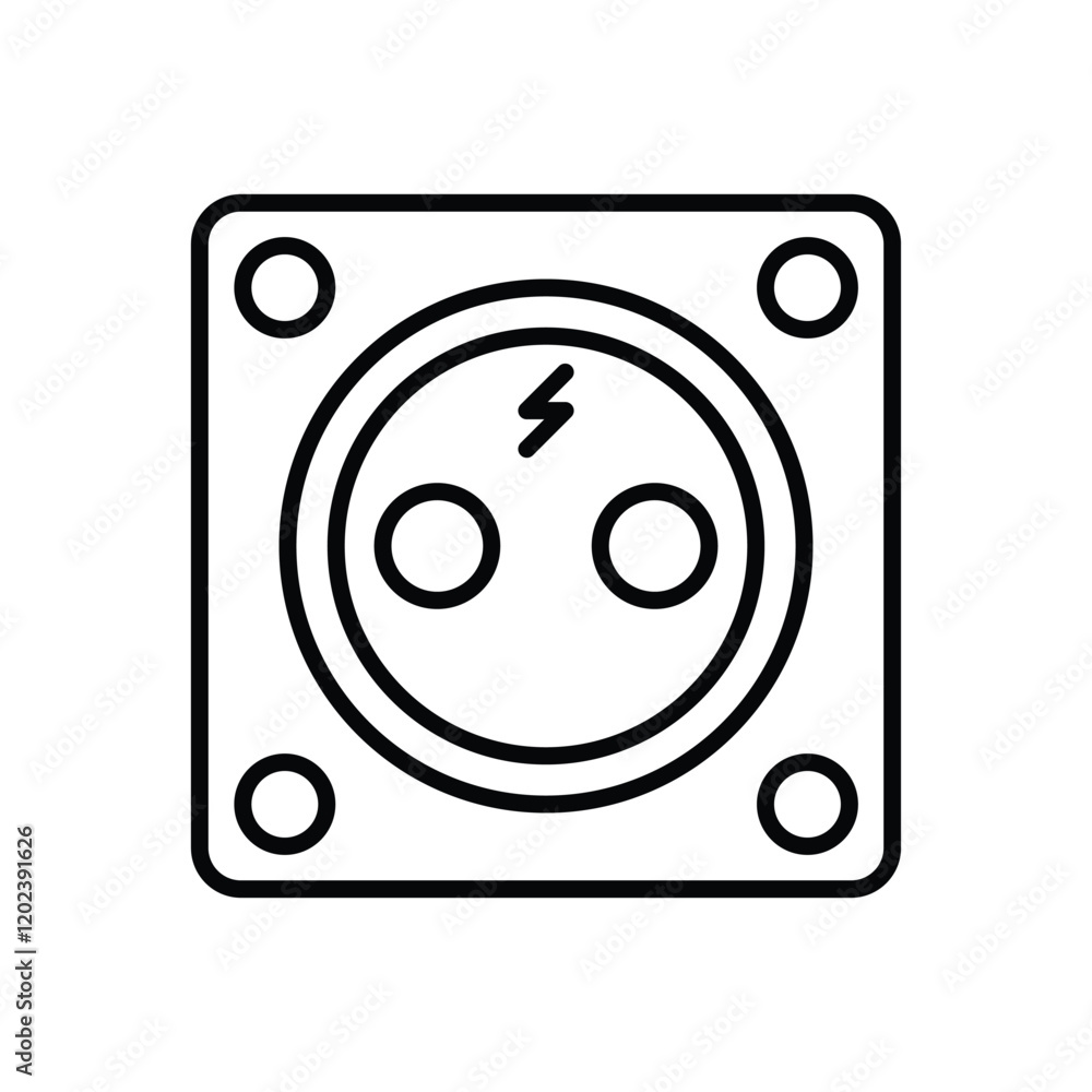 Socket vector icon stock illustration Socket vector icon stock illustration