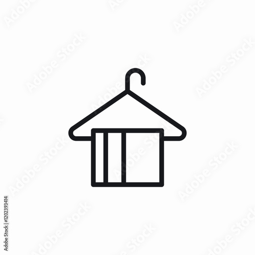 clothe hanger icon sign vector