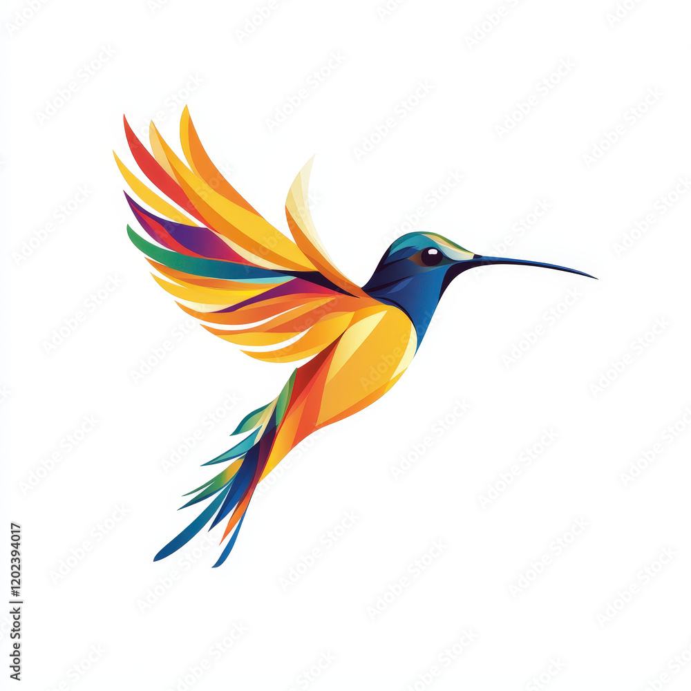 Fototapeta premium Colorful Hummingbird in Flight