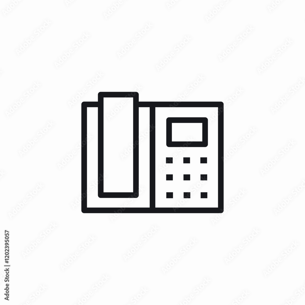 landline phone icon sign vector landline phone icon sign vector