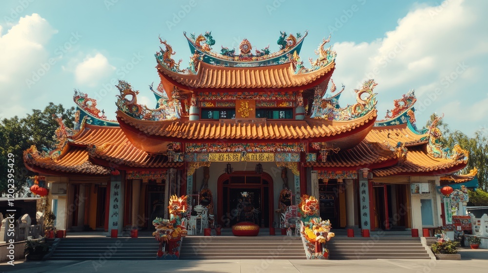 Chinese temple, Scenery temple. Chinese temple, Scenery temple.