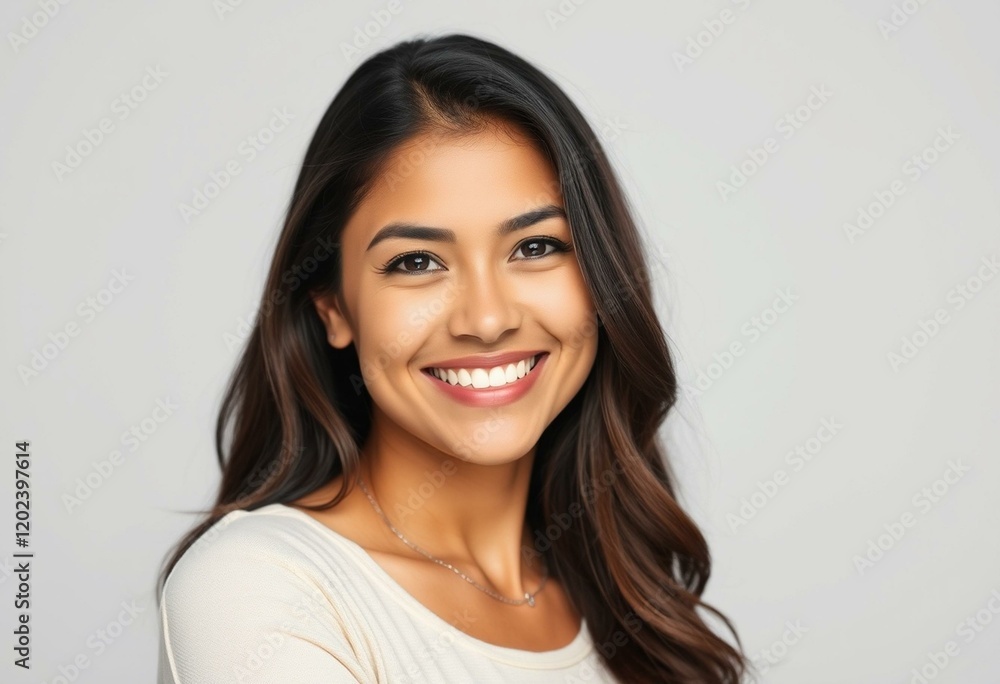 Latin American woman with a warm smile Latin American woman with a warm smile