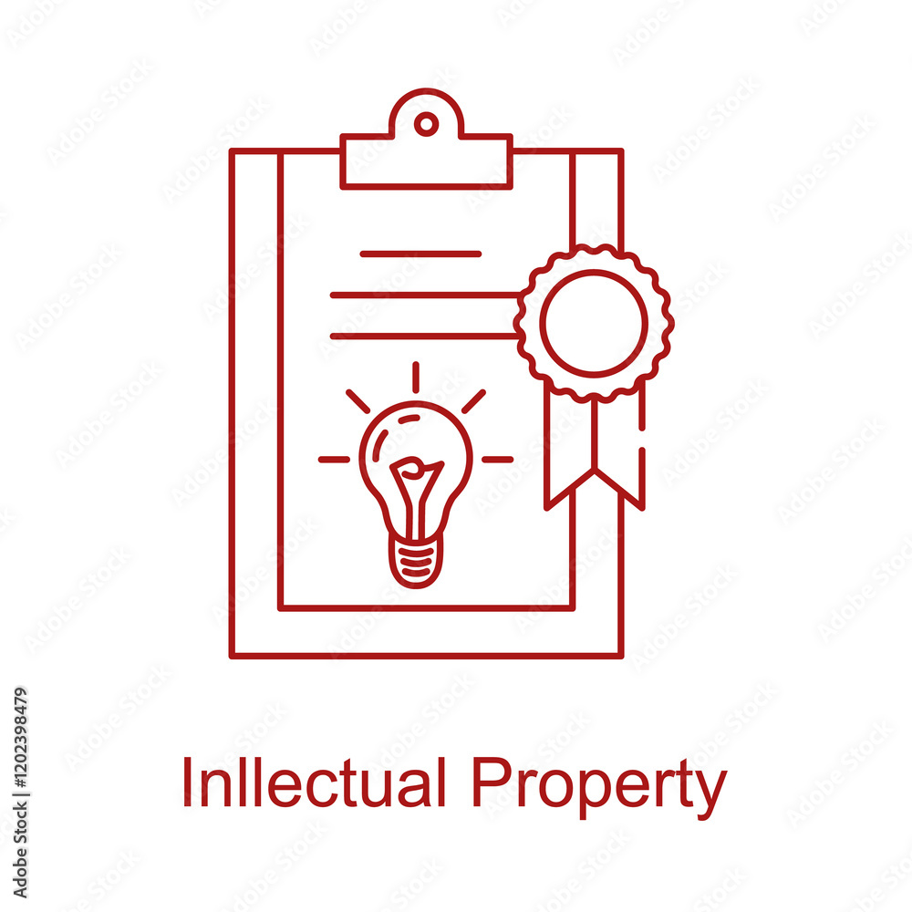 Intellectual Property Icon. Vector Icon Design Intellectual Property Icon. Vector Icon Design