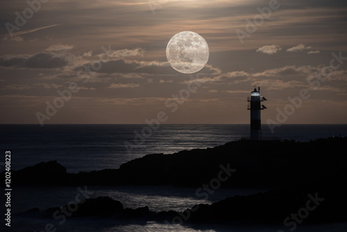 Obraz na płótnie First full moon of the year 2025, the wolf moon!...I can still hear the howls! w salonie