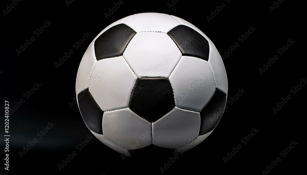 Fototapeta premium soccer ball isolated on black