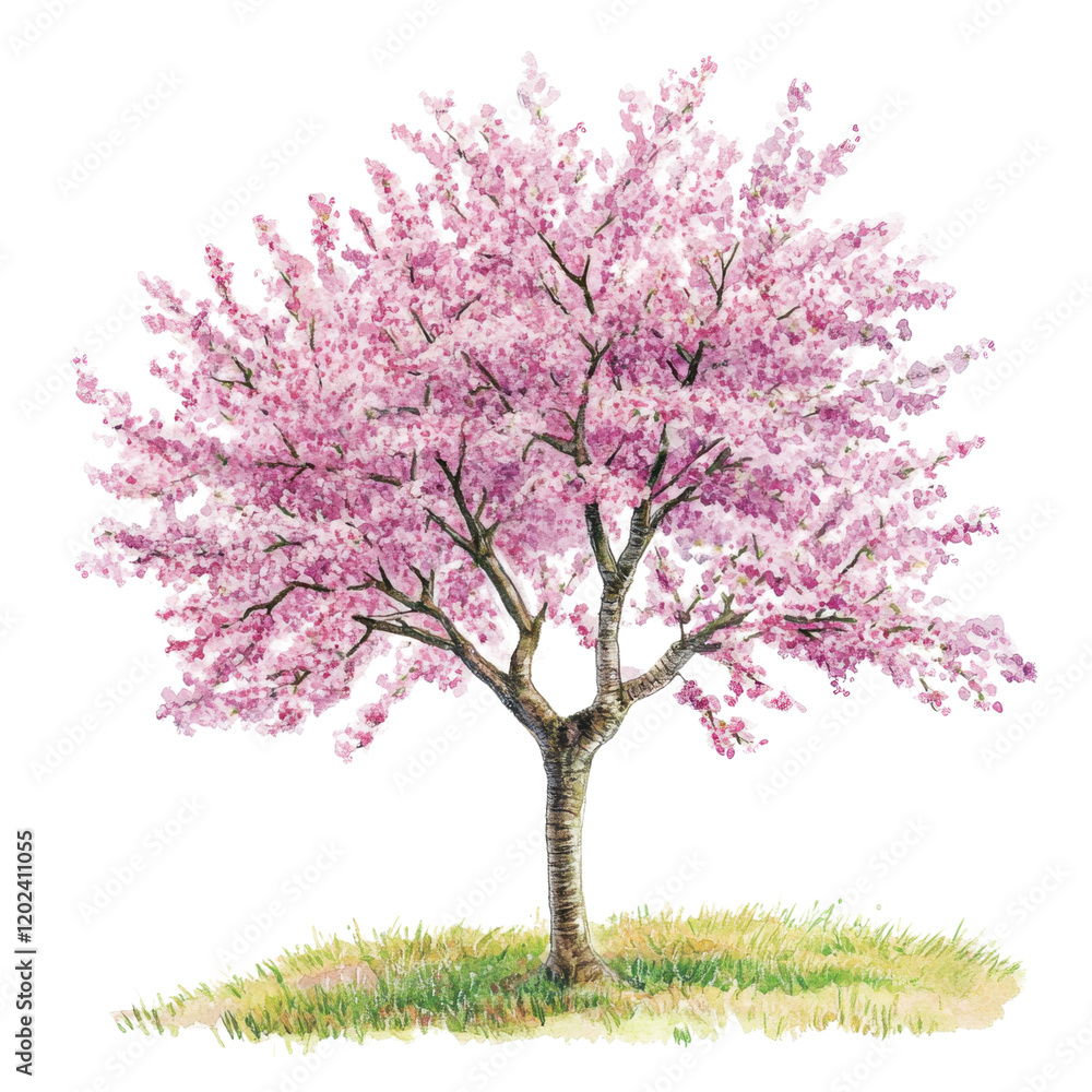 Cherry Blossom Tree Clipart Vector Illustration Cherry Blossom Tree Clipart Vector Illustration
