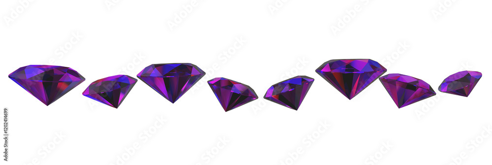 Obraz premium Set of Amethyst diamonds png 