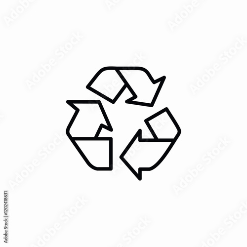 recycling movement icon sign vector