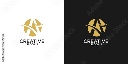 a letter modern logo design
